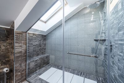 Walk-in Shower with Skylight